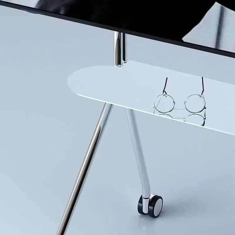 Mobile Universal Floor‑Standing Vertical TV Trolley, All‑in‑One TV & Monitor Hanger Shelf with Wheels
