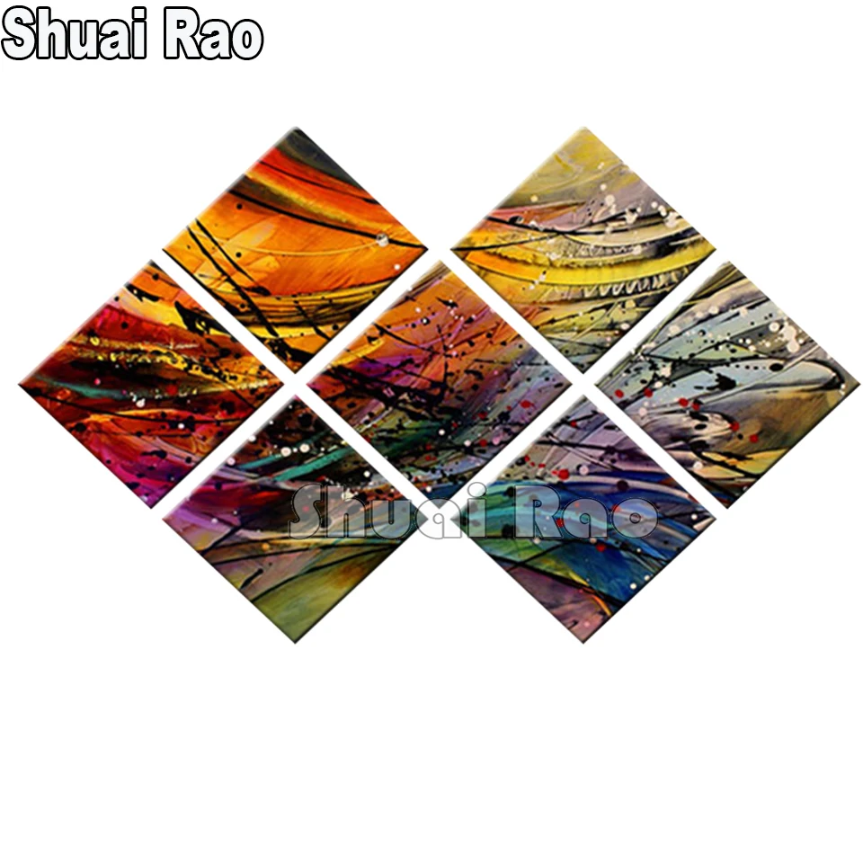 

Multi-pictures Abstract lines Colorful Gorgeous 5d diamond embroidery Painting home Decor,3d diy Handmade gift 5 piece 2020 Gift