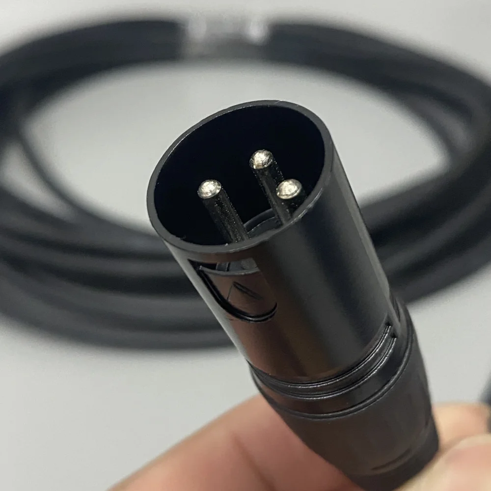 สายเคเบิล DMX 512 10ชิ้น3Pin XLR โลหะหัวเชื่อมปลั๊ก DMX สายสัญญาณ1เมตรสำหรับตัวควบคุม DJ ไฟ LED เคลื่อนหัวแสงเวทีเสียง