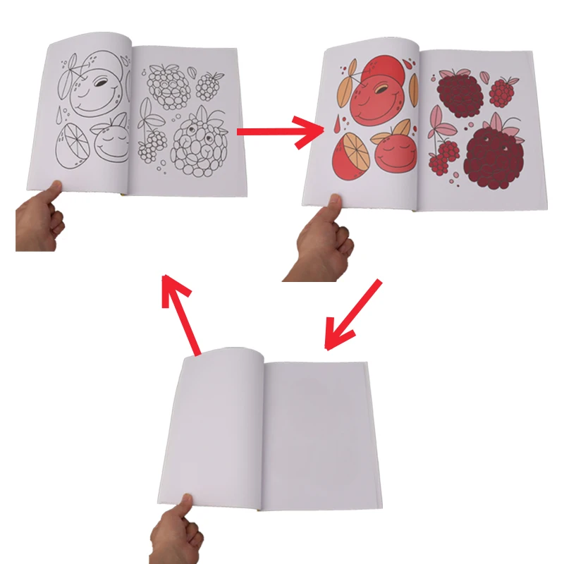 Magic สมุดระบายสี Magic Tricks ตลก Magic ของเล่น Magie Book Stage Prop Gimmick Mentalism สําหรับเด็ก