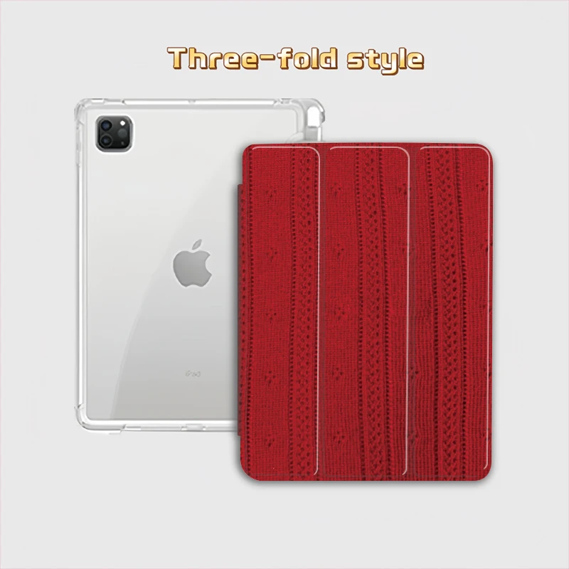 

Чехол для планшета с узором в виде красного свитера для iPad Pro 10/11 дюймов 2020/6-го/7-го/8-го поколений/Air 3-го поколения/Air 4-го поколения/9-го поколения/Air 5-го поколения 2022/Air 16
