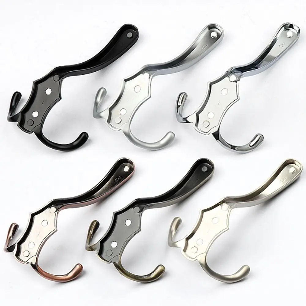 

Durable 3 Hooks Coat Hook Zinc Alloy Wall Mounted Robe Clothes Rack Stable Strong Load-bearing Capacity Hat Wall Hanger Hallway