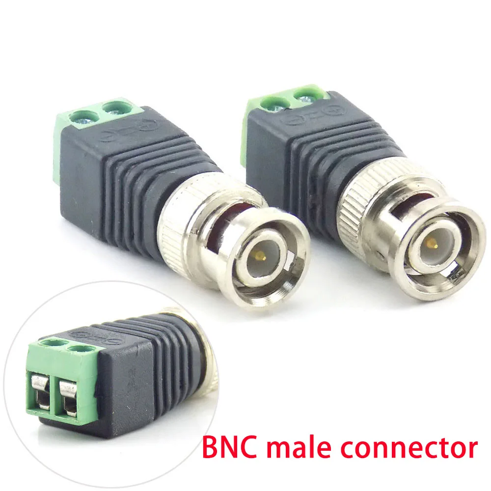 1 Paar BNC-Stecker Stecker Koax Cat5 zu BNC Buchse Stecker DC Adapter Balun Stecker für CCTV-Kamera Zubehör LED-Streifen Lichter