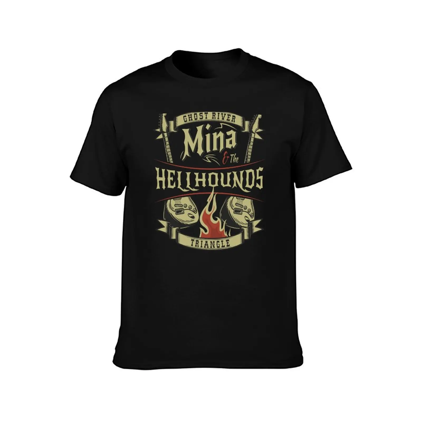 Mina & the hellhounds T-Shirt sweat vintage graphic tee Short sleeve tee men