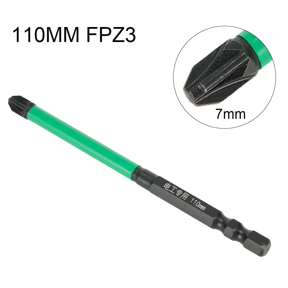 Professional 10-Piece Magnetic Cross Screwdriver Bit Set For Electricians – FPH/FPZ Slotted Bits, 65-110mm, For Circuit Breaker Panels