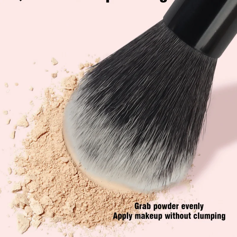 Double-Ended Makeup Brush Loose Powder Brush Blush Highlight Brush Flame Brush Brightening Fiber Bristles Soft