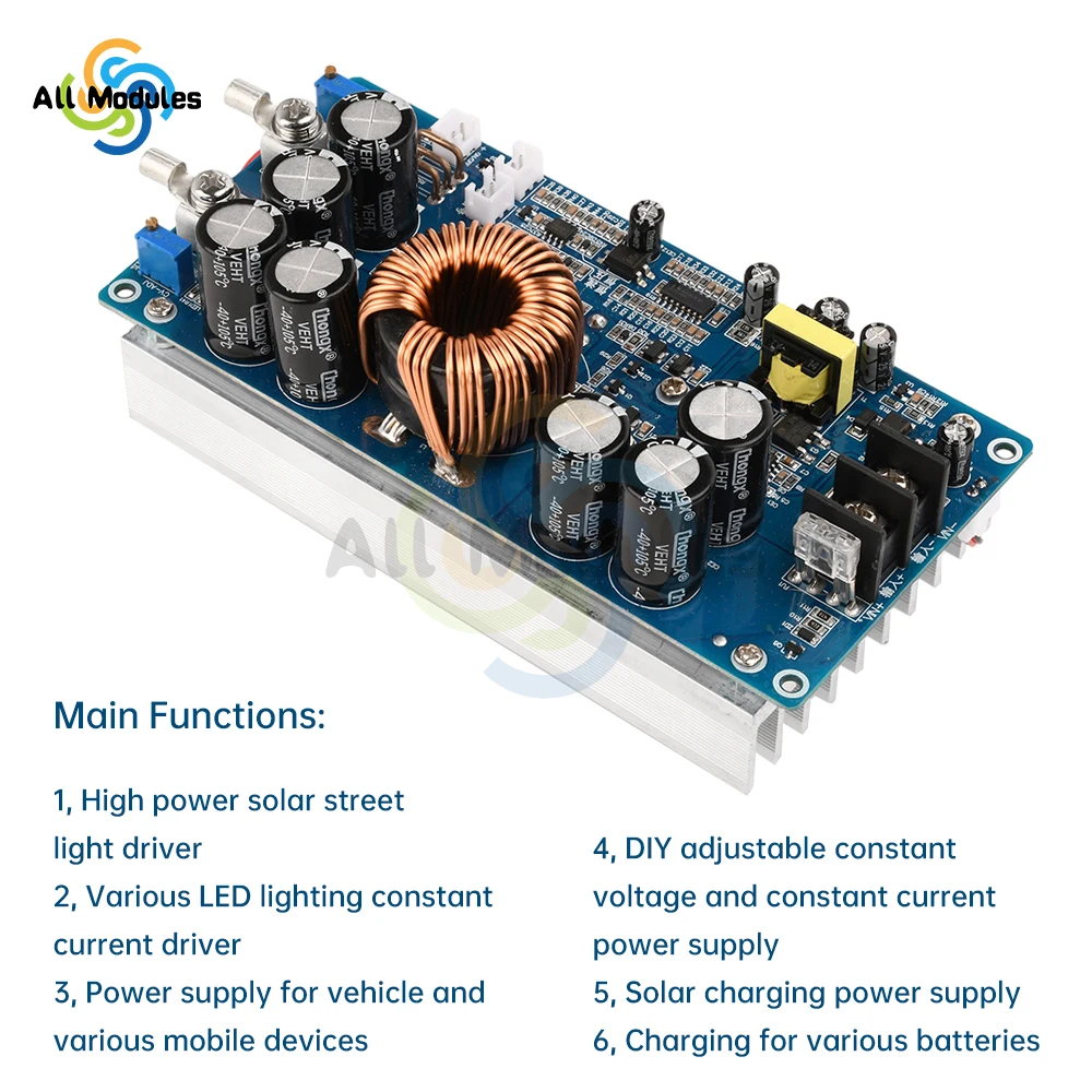 800W 30A DC20V-70V to DC2.5V-58V DC-DC Adjustable Step-down Power Supply Module