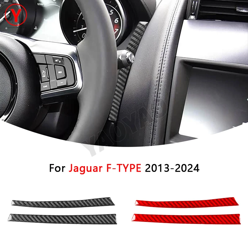 

Carbon Fiber For Jaguar F-Type 2013–2024 Decorative Strips Sides Of Instrument Panel Cover Trim Stickers Car Accessories