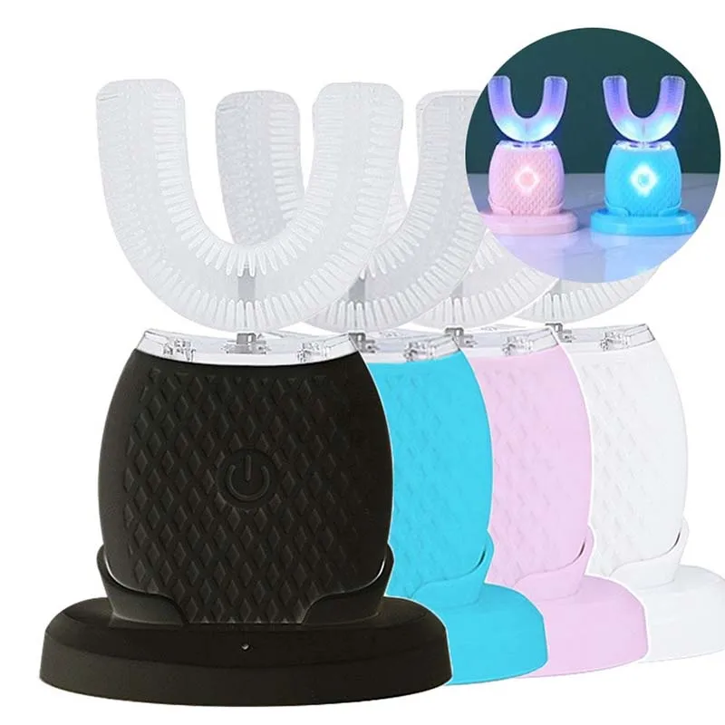 

Top Pick Home Уход за полостью рта Ультрамягкая силиконовая U-образная электрическая зубная щетка для взрослых Нежное очищение Защита десен Эргономичный дизайн