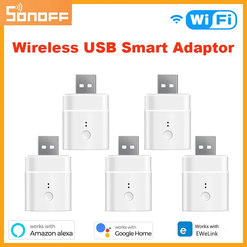 SONOFF Micro 5V Wifi USB Smart Adaptor For EWelink App Wireless Smart Remote Control Compatible With Alexa Google Home Assistant