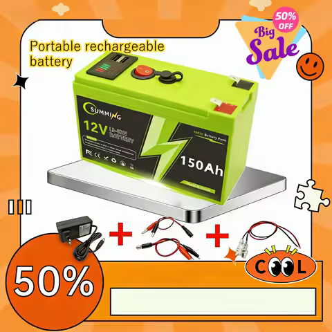 12V 150Ah Lithium LiFeP04 Battery for Solar Charging,Fish Finder Marine Outdoor Camping Off-Grid Applications with USB Port