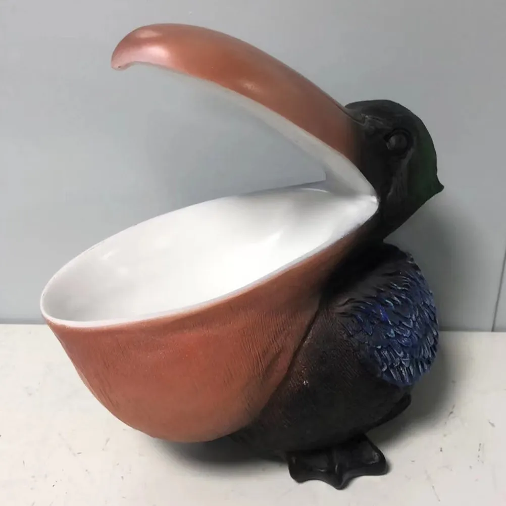 

Декоративный органайзер для ключей в форме тукана из смолы, настольное украшение для гостиной, кабинета, рабочего стола, органайзер для конфет