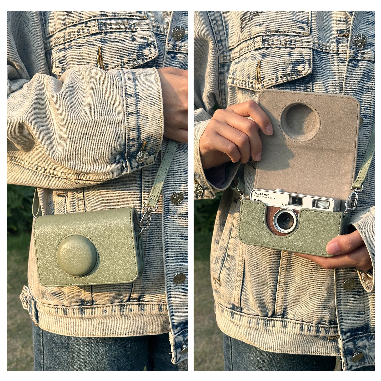 حقيبة كاميرا عالمية لـ Kodak F9S M35 M38 I60 حامل تخزين الكاميرا المنظم لـ KODAK H35 H35N ملحقات كاميرا التصوير