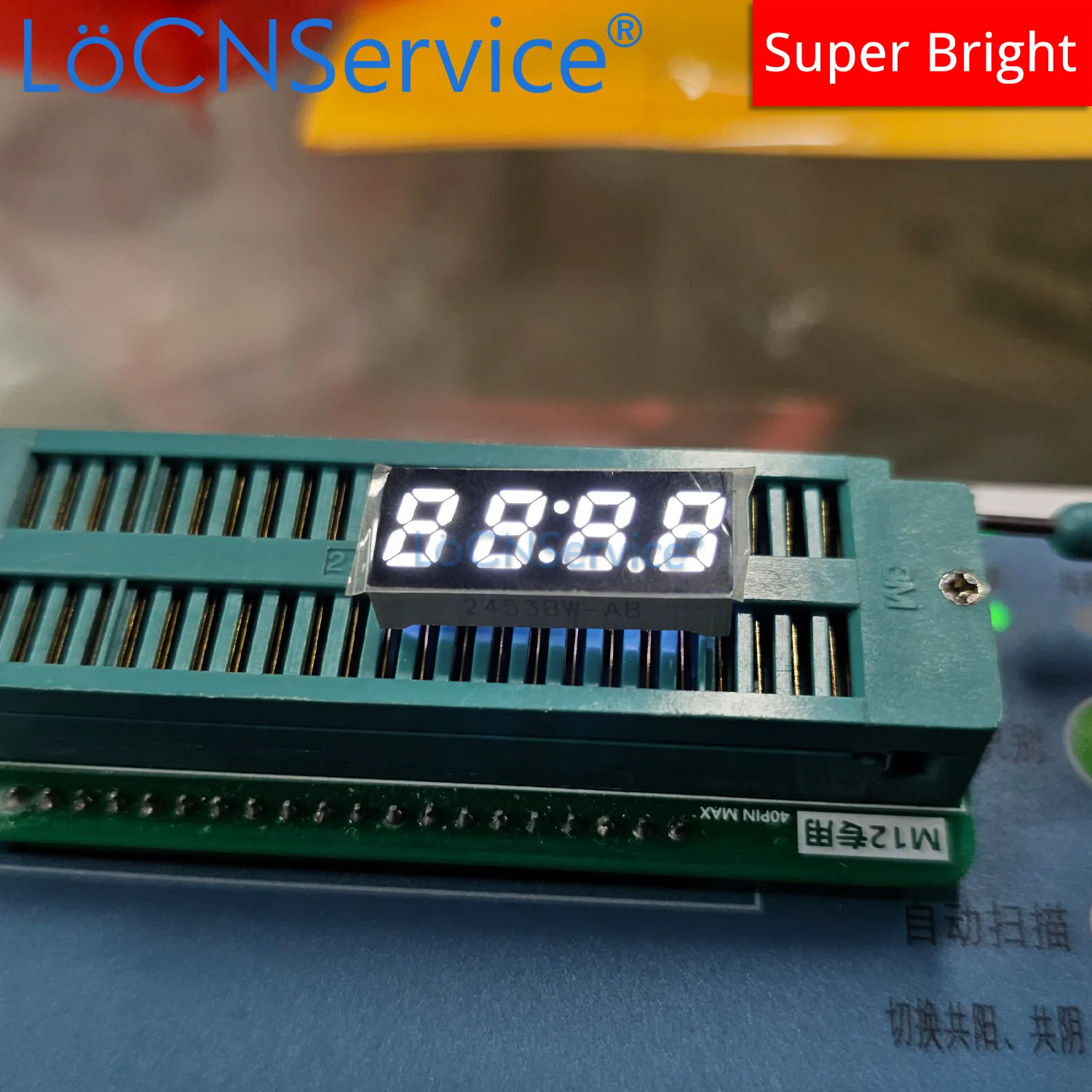 LoCNService 30PCS 0.25Inch Digital Tube LED Display 4 Bit Red White Common Anode / Cathode 7 Segment 0.25 inch Clock 4Bit