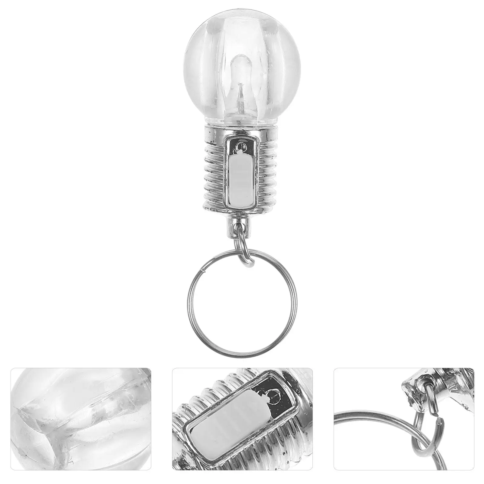 10 Pcs LED Bulb Keychain Light Keyring Lighted Small Pendant Flashlight Mini Torch Fob