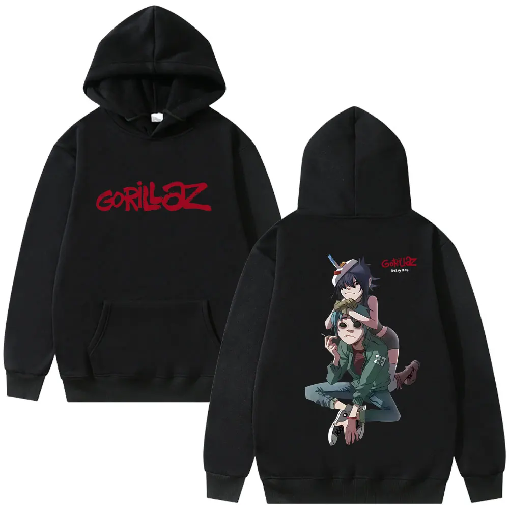 

Rock Band Gorillaz Hoodie Male Casual Fleece Cotton Sweatshirt Men Women Hip Hop Fashion Vintage Oversized Hoodies Streetwear