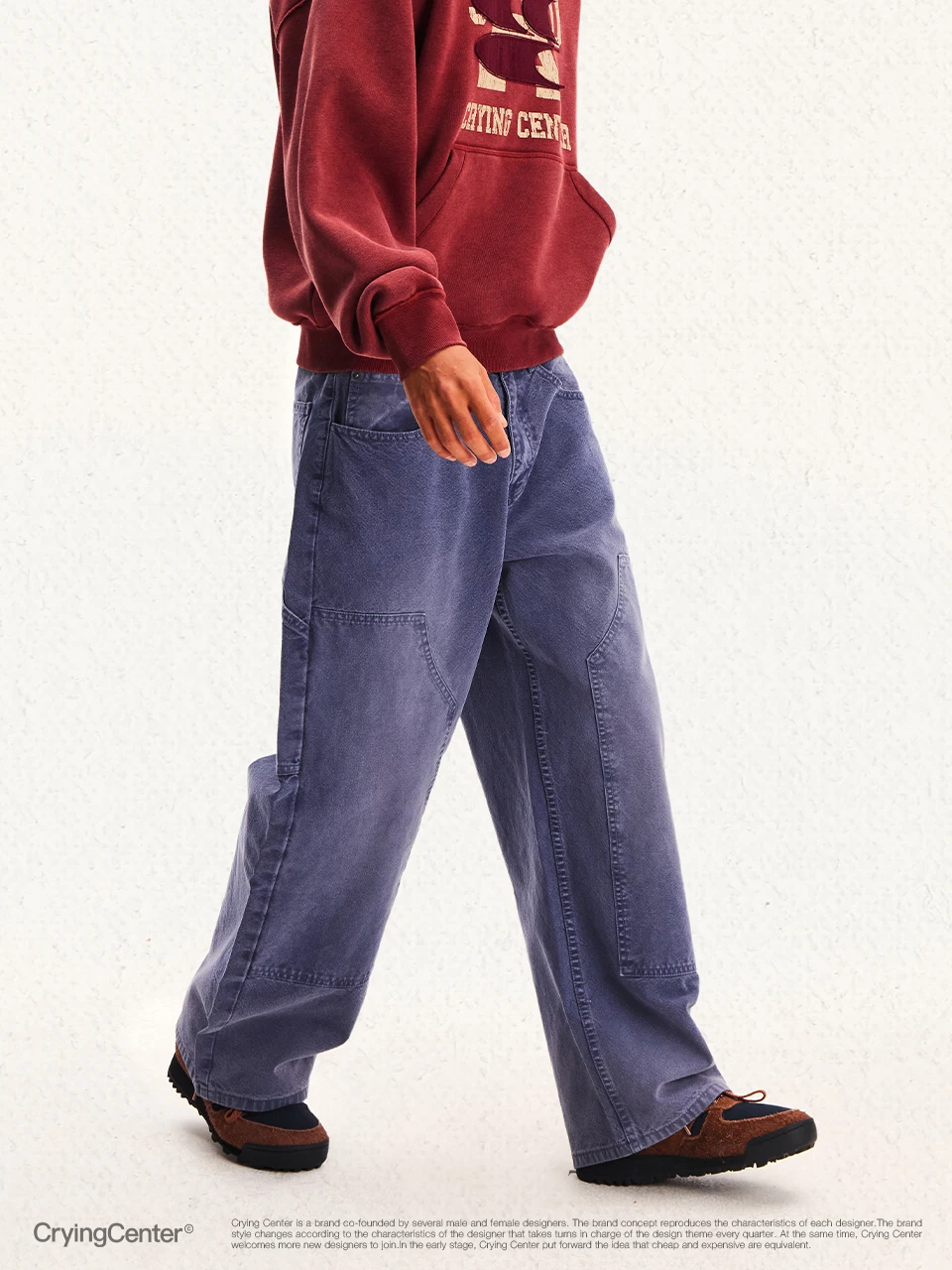 

Crnenter French Blue Waed Outdated Logging Work Pants Straight Leg Commuter Workwear Trousers M Casual Cotton Pants