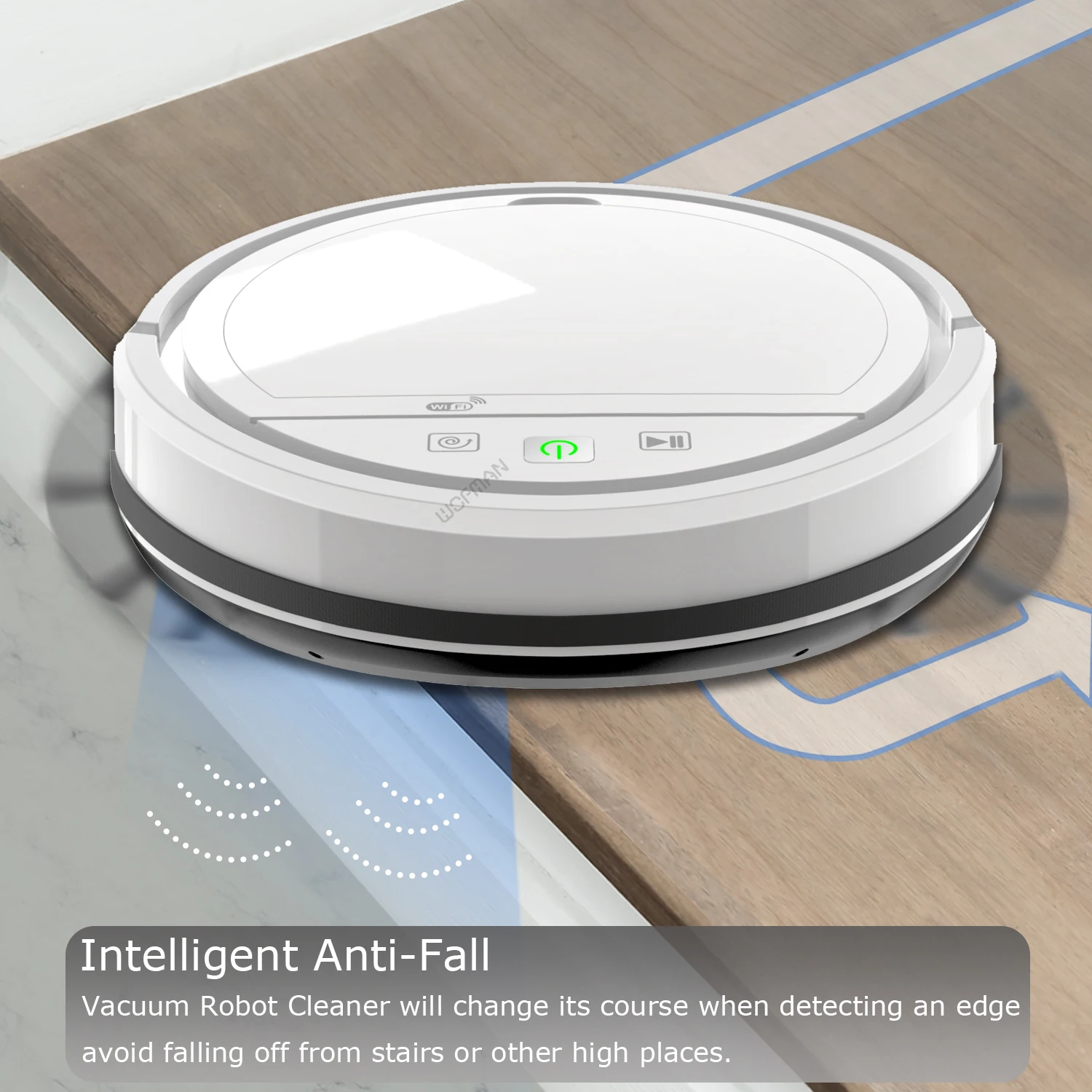 Intelligent Mini Home Automatic Sweeping Robot Vacuum and Mop WiFi Cleaning Robot Vacuuming Mopping Pet Vacuum Robot