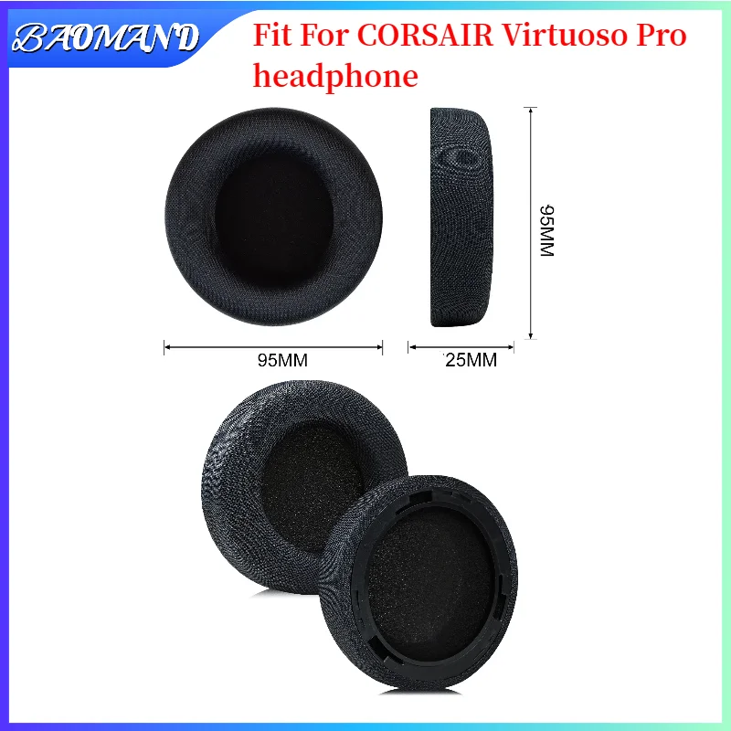 

Replacement Earpads for CORSAIR Virtuoso Pro Headset Headphones Leather Sleeve Earphone Earmuff