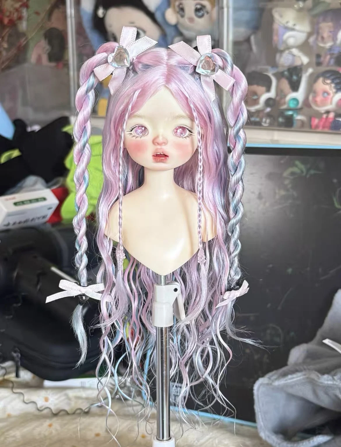 Doll Accessories Wigs 1/4 1/6 BJD Doll Hair, 1/3 Doll Wig Hardhead Shell Mohair Hair Free Shipping