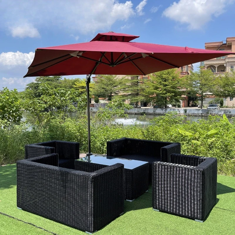 

Outdoor courtyard rattan sofa outdoor leisure balcony table and chair combination garden villa open-air terrace creative rattan