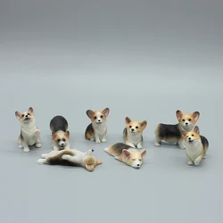 Simulation Corgi Dog Car Dashboard Decoration Cute Dog Car Dashboard Decorative Ornament Resin Dog Figurine Home Office Decor