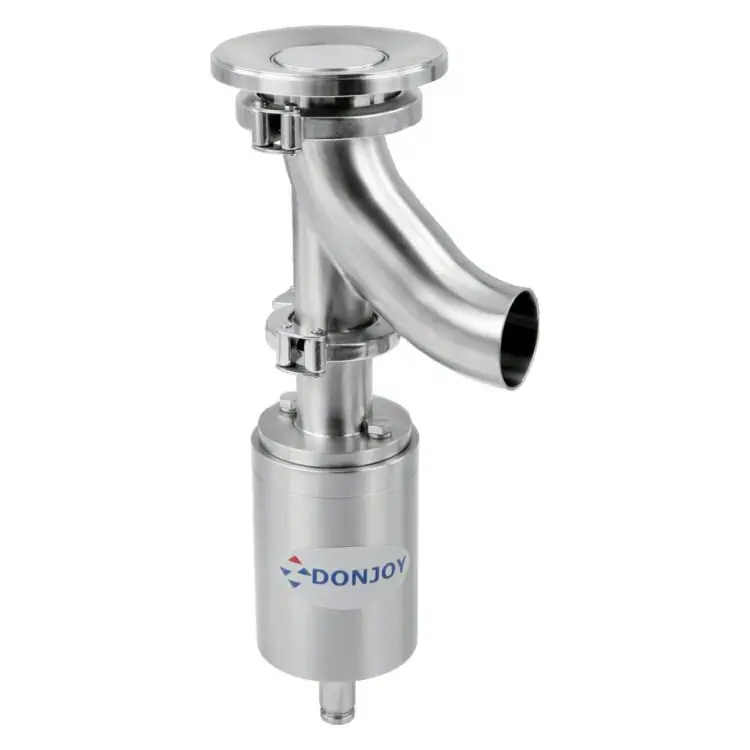 Hot selling beer milk wine dairy sanitary pneumatic tank bottom outlet valve with ss304 316