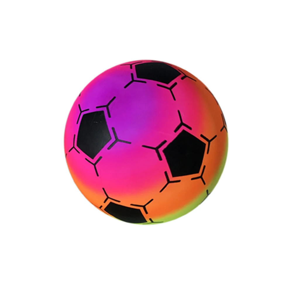 5Pcs Rainbow Balls 22cm Thickened Elastic PVC Bright Balls Improving Coordination for Outdoor Playground