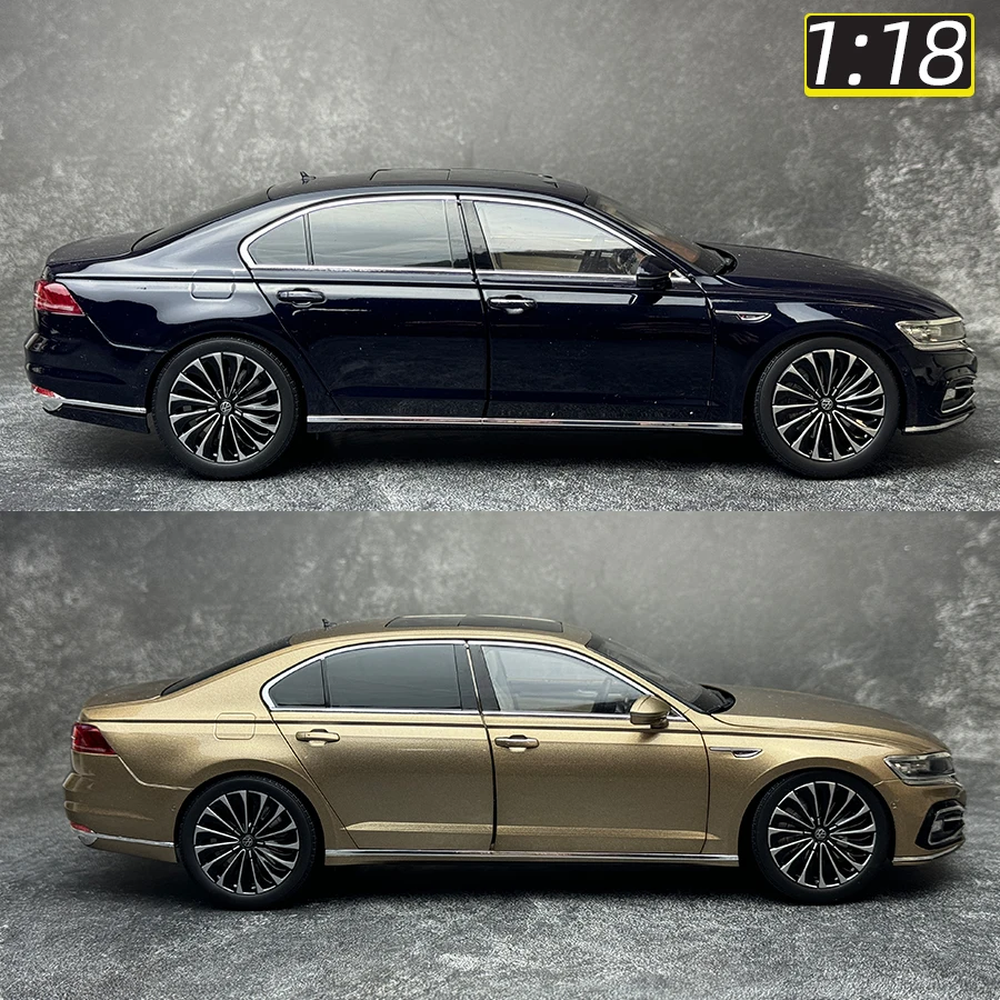 Volkswagen phideon 2020 Gold Dark blue 1:18 scale sedan alloy car model static display piece holiday gift collection