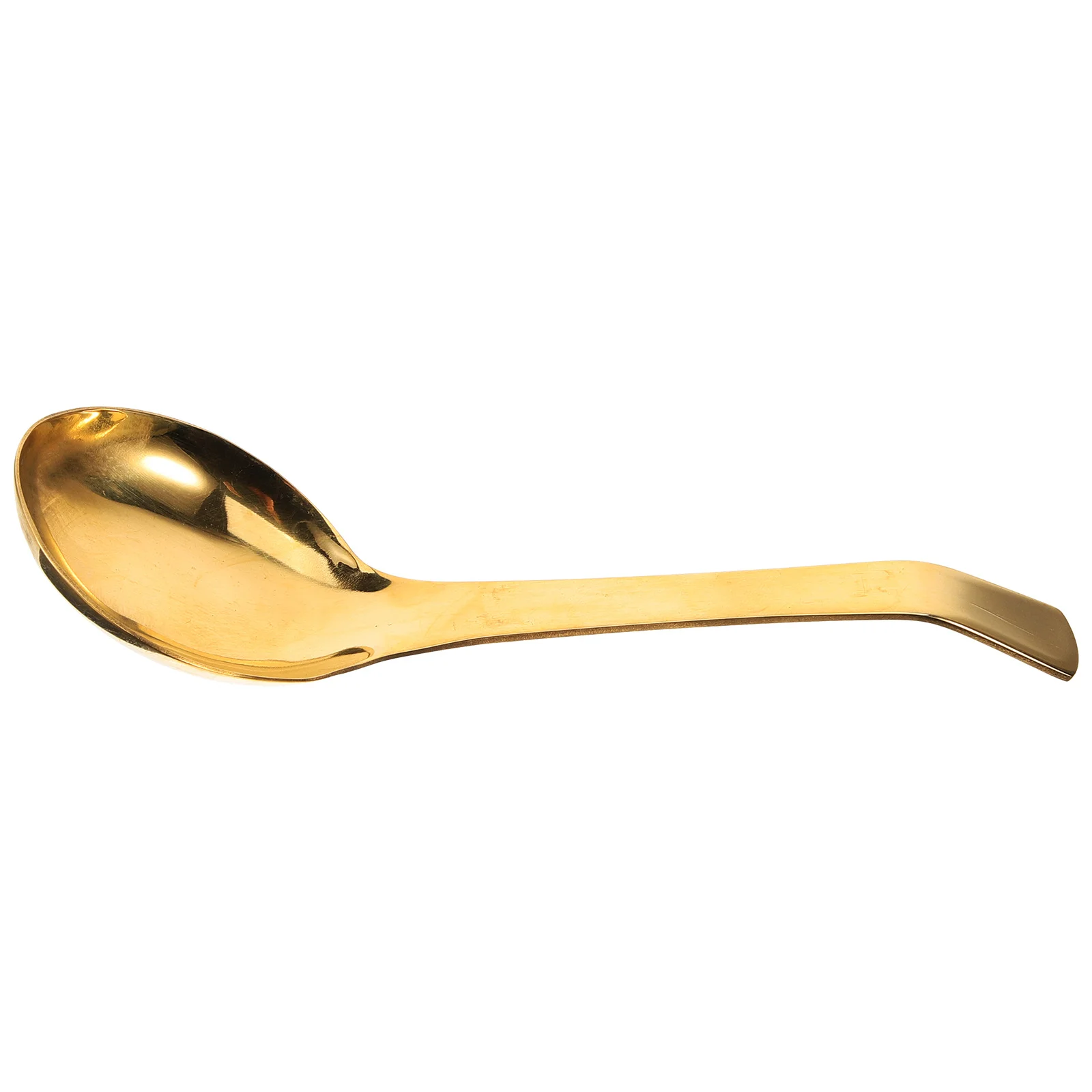 

Thickened Long Handle Brass Soup Ladle Golden Metal Serving Spoon Kitchen Restaurant Hotel Canteen Use Large Sauce Ladle Wok
