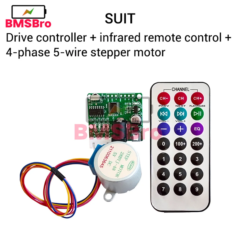 5V 4-Phase 28BYJ48 DC Gear Step Stepper Motor + ULN2003 Driver Board + IR Infrared Remote Control ULN2003 PIC MCU DIY