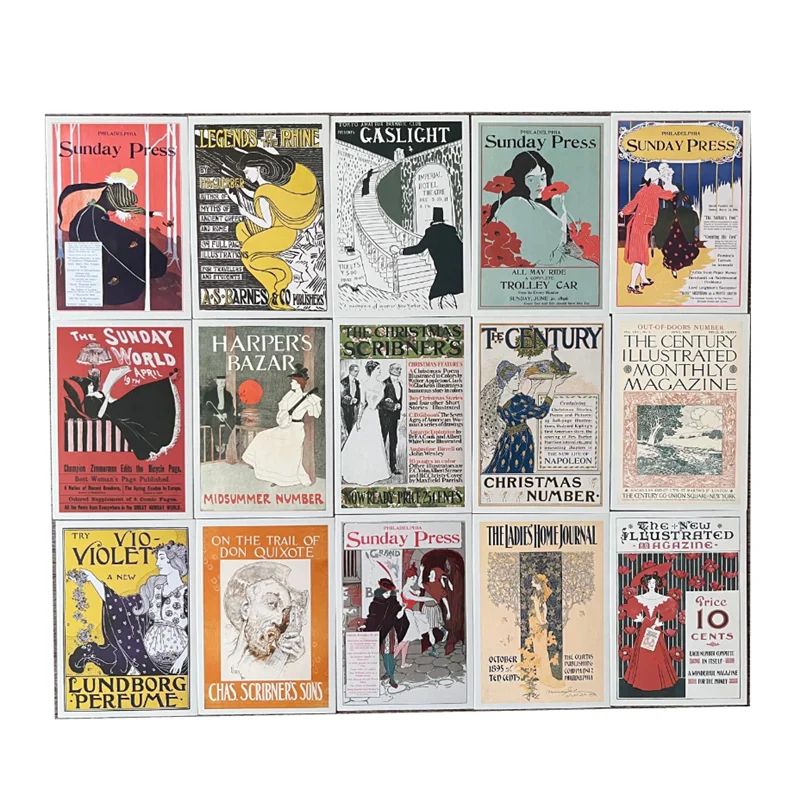 15 Sheets/Lot New Ins Style Art Painting Postcards Creative Art Series Greeting Card Blank Blessing Message Card Decoration Card - view 6