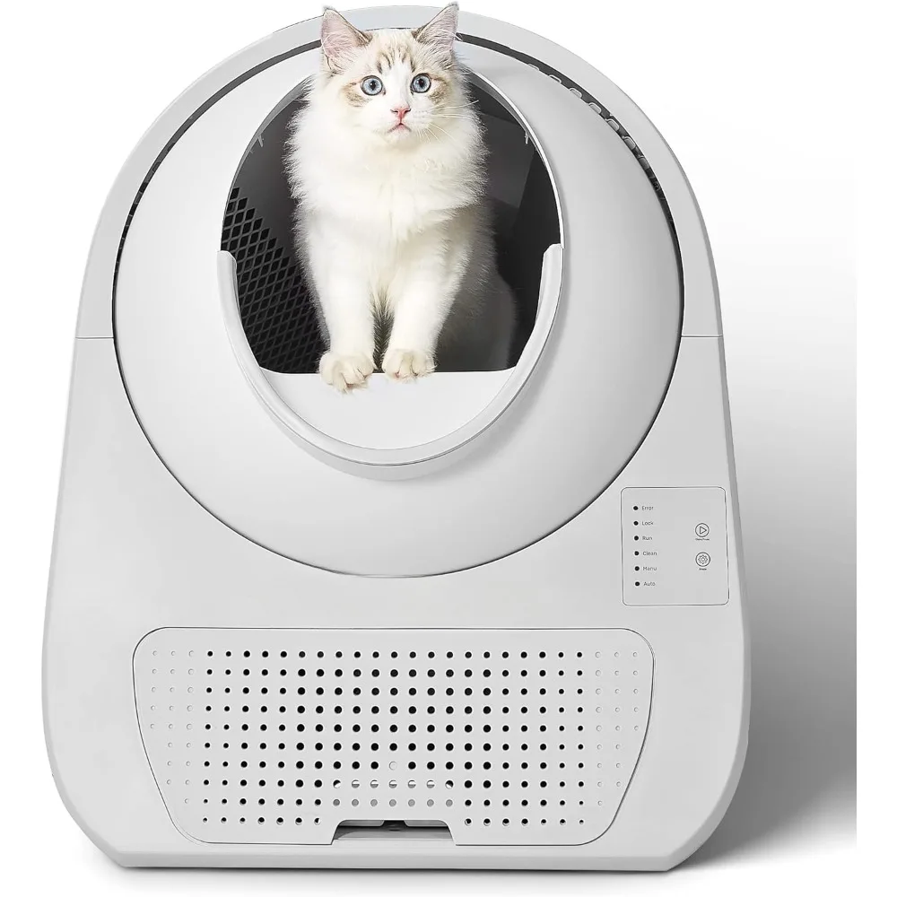 

Cat Bedpans, Double Odor Removal, Robot Litter Box for Cats From 3.5 To 22 Pounds ,Smart Cats Pottys,Intelligent Litter Box