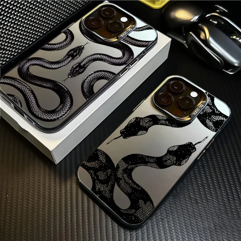 New Black Snake Phone Case For iphone 17 6 15 14 13 12 11 PRO MAX
