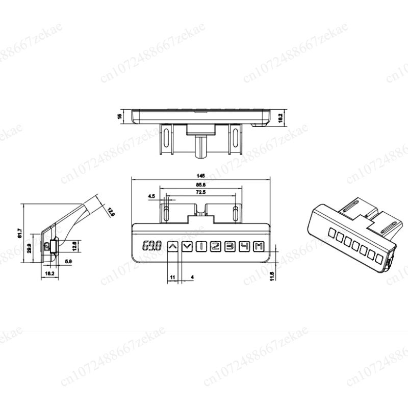 Hand Control with 4 Memory Buttons for Adjustable Desk