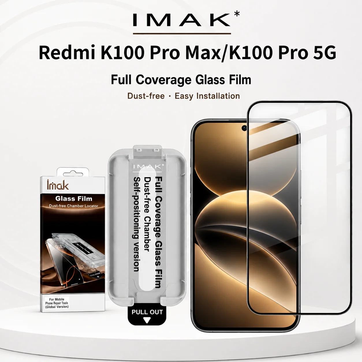 Tempered Glass For Redmi K100 Pro Max 5G Support Fingerprint Protector Film HD Clear Anti Oil FM0006