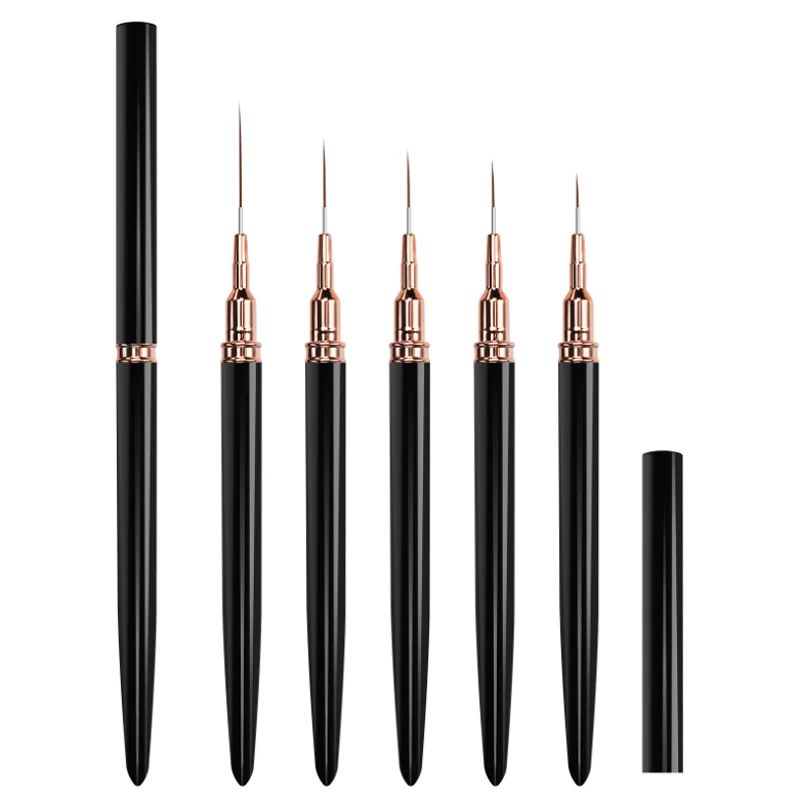 

5 Sizes Nail Art Ultra-Fine Needle Tube Drawn Line Drawing Pen Nail Manicure Pen Beauty Nail Tools Various Nail Liner Brush