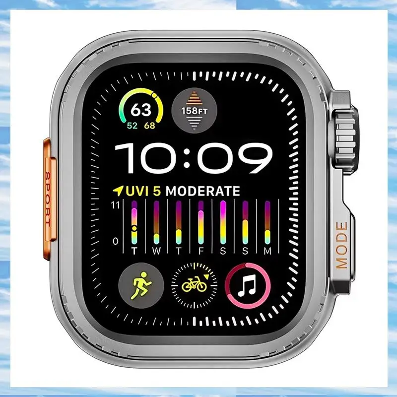 

Металлический корпус часов T31C-45 мм для часов серии 9 8 7 5 6 4 SE 45 мм, спортивная смена для ультразащитной крышки бампера