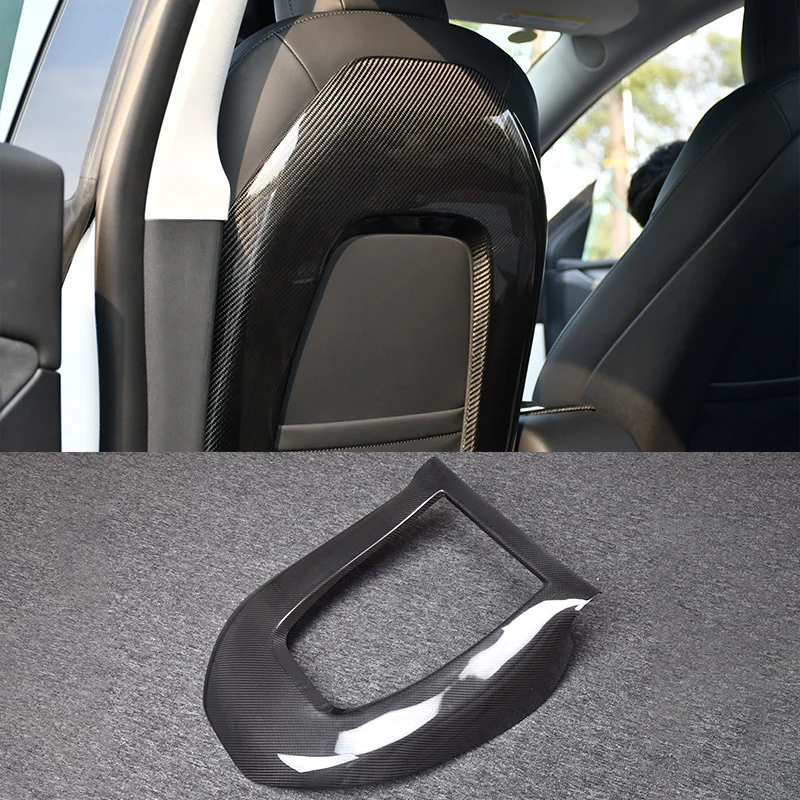 

Carbon Fiber Backrest Cover Car Seat Backrest Cover Car Body Kit for 2016-2022 Tesla Model 3 Model Y