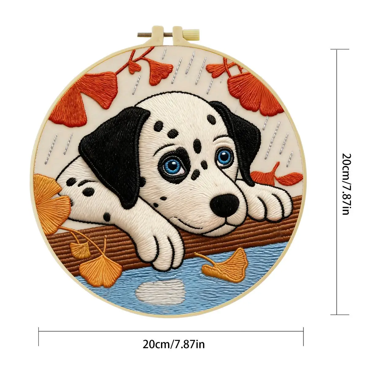 1 Stück 20X20CM/15X15CM 7,87/6,3 Zoll Dalmatiner Hund Stickerei Starter-Kit DIY-Kit DIY-Stickerei-Set Handarbeiten Nähkunst – Detail 3