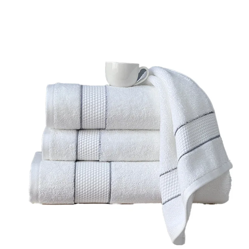 

Hotel towels cotton wholesale face bath towels high end gift pure cotton hotel