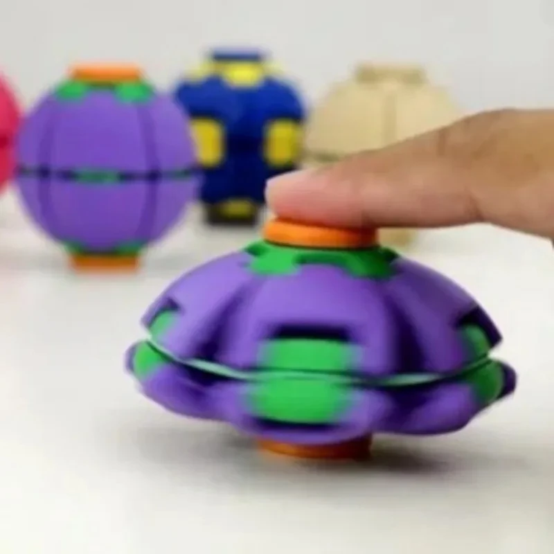Rotatable Fidget Stress Relief Ball Spin Fidget Spinner Hand Sensory Anxiety Relief Desk Toy view 3