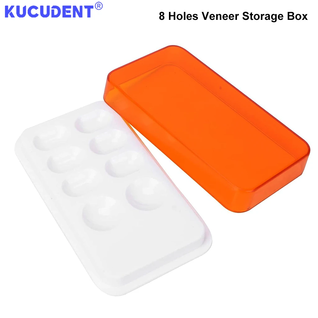 KUCUDET 4/8Holes Tandheelkundig Schaduwdoos Tanden Patch Shading Light Case Hars Fineer Opslag Tanddoos Beschermer Container