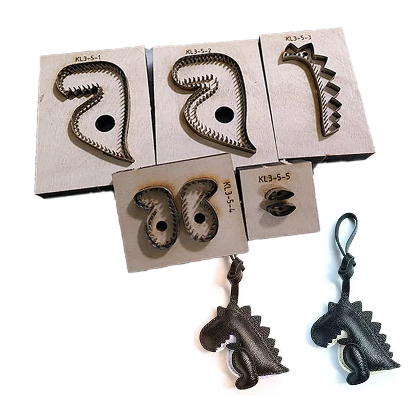 

Small dinosaur pendant die-cutting mold keychain pendant die-cutting mold DIY handmade leather goods cutting mold customization