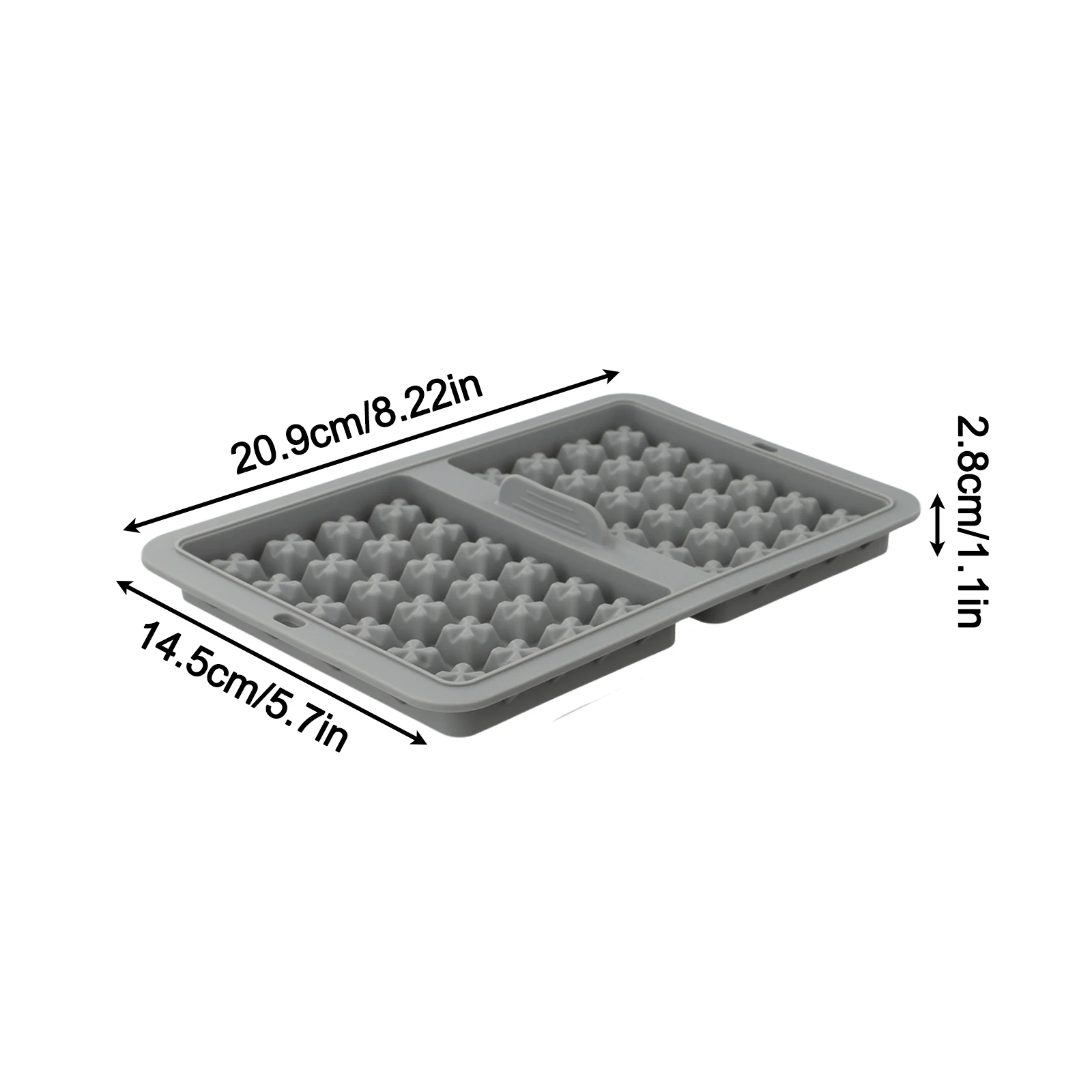 Delicious Waffles Culinary Creativity 20.9*14.5*2.8cm Waffle Insert Waffle Baking Tray Heat-Resistant Silicone