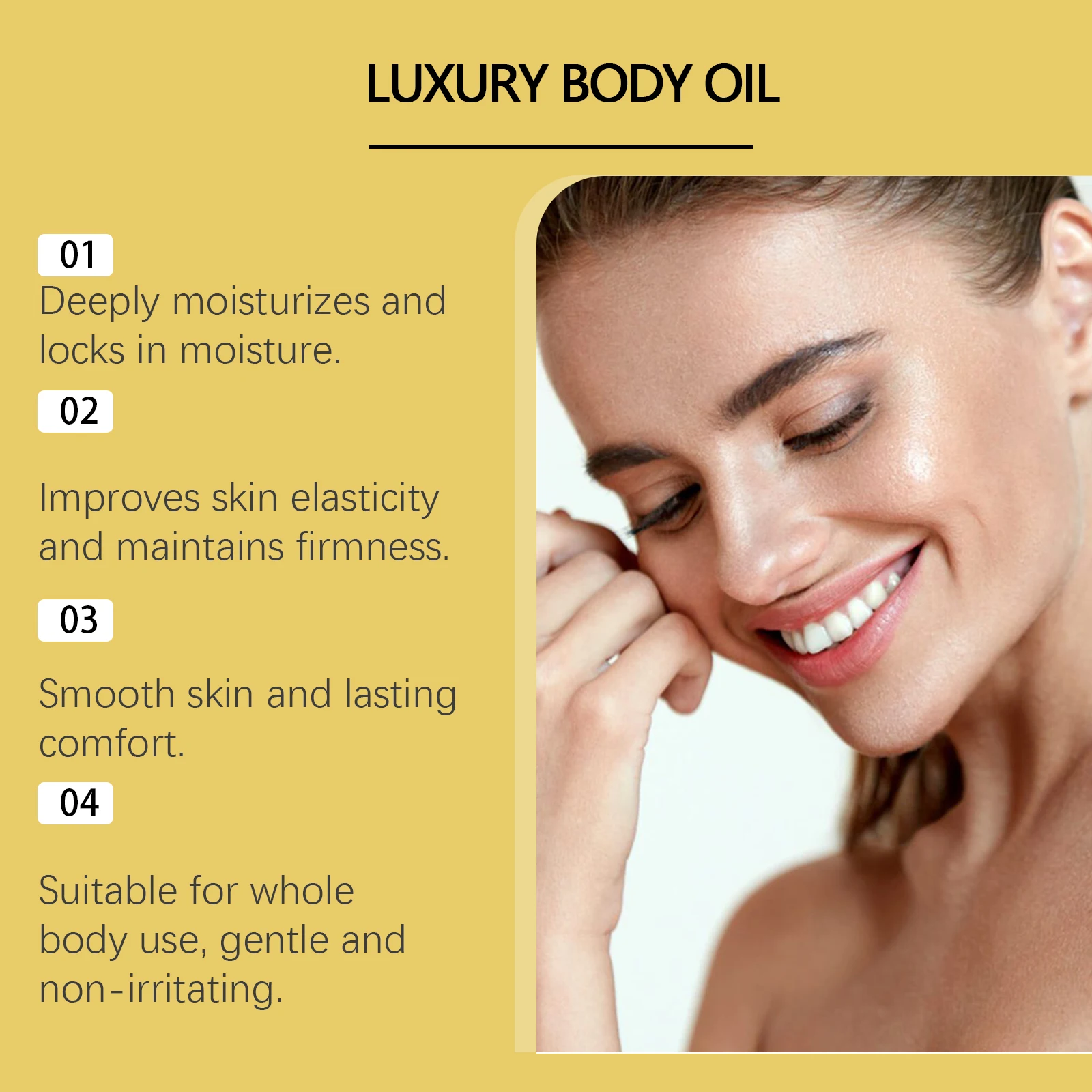 Magisches Luxus-Körperöl für Spa-Muskelentspannung, lindert Müdigkeit, verbessert feine Linien, strafft die Poren, zartes, glattes, aufhellendes Öl für die Haut