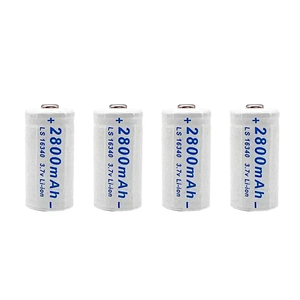 6-100pcs CR123A RCR 123 ICR 16340 Battery 2800mAh 3.7V Safety Camera Rechargeable Battery Lithium Ion L70 Plus Charger