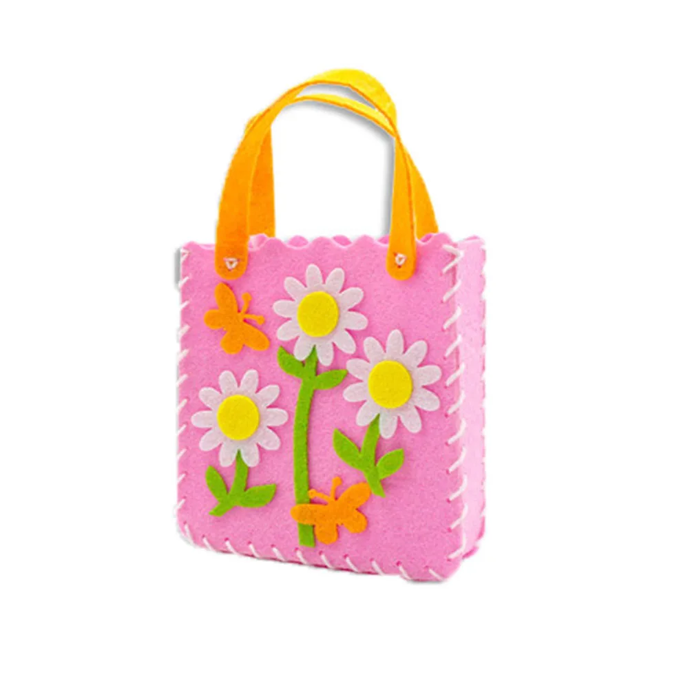 

6Pcs DIYNonwovensH bagsKit LightweightDurable CartoonDesign ReusableKidsCraft SewingProject C ySnackStorage H madeBag