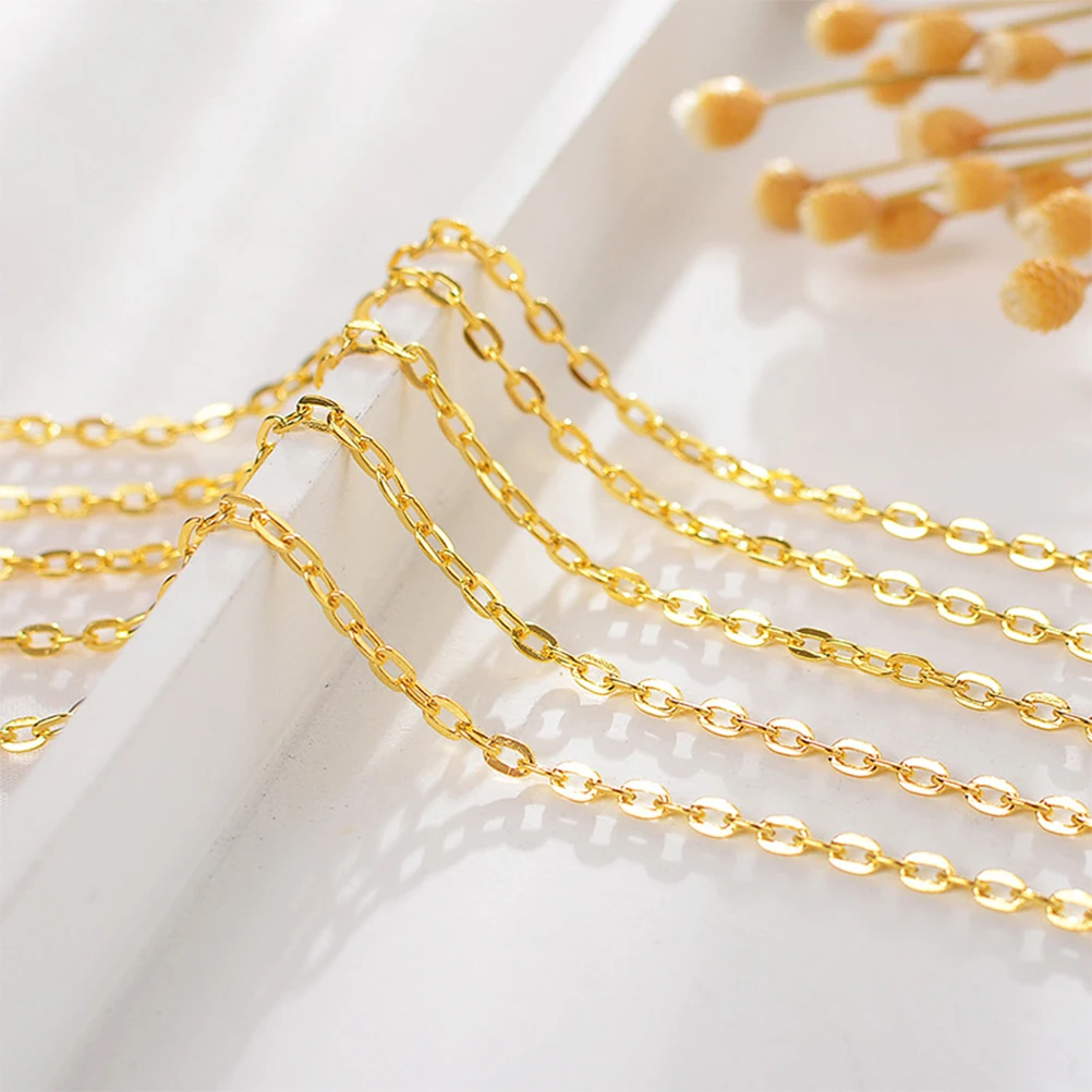 

Chains Cross Flattening Stainless Steel The DIY Necklace Kit for Craft Jewelry Golden