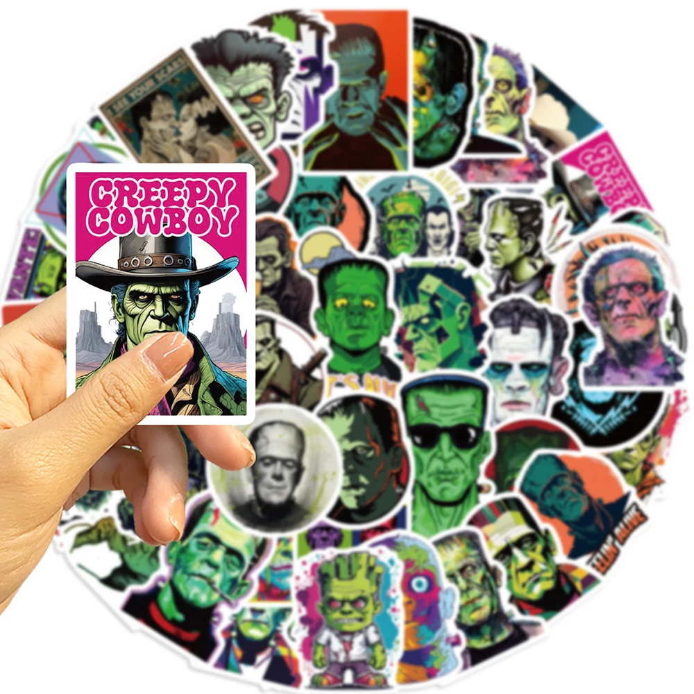 

10/30/52PCS Cool Frankenstein's Monster Stickers Cartoon Graffiti Decoration Laptop Skateboard Guitar Water Cup Waterproof Decal